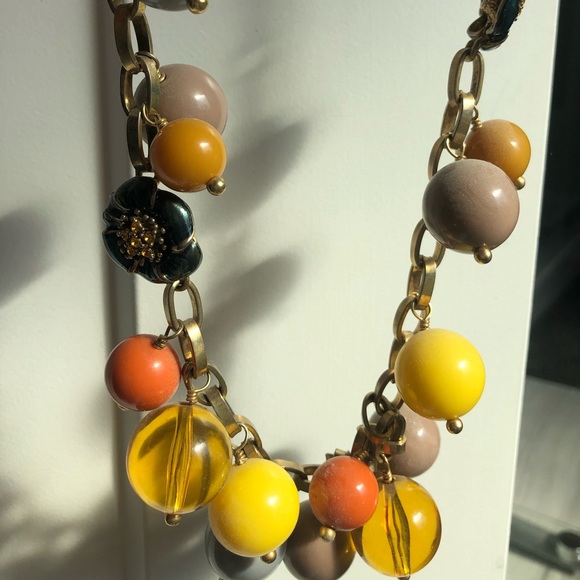 J Crew Ball & Flower Necklace - Picture 2 of 2